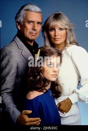 JOHN FORSYTHE, Pamela Sue Martin, LINDA EVANS, Dynastie, 1981 Banque D'Images