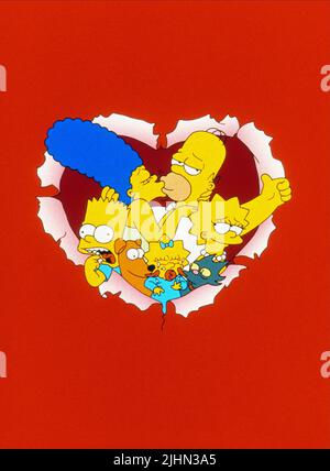 BART, PETITE AIDE DU PÈRE NOËL, MARGE, MAGGIE, HOMER, BOULE DE NEIGE, LISA SIMPSON, THE SIMPSONS, 1989 Banque D'Images