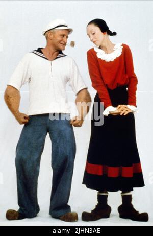 ROBIN WILLIAMS, Shelley Duvall, Popeye, 1980 Banque D'Images