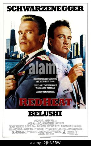 ARNOLD SCHWARZENEGGER, James Belushi, rouge feu, 1988 Banque D'Images