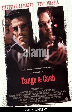 KURT RUSSELL, Sylvester Stallone POSTER, TANGO et CASH, 1989 Banque D'Images