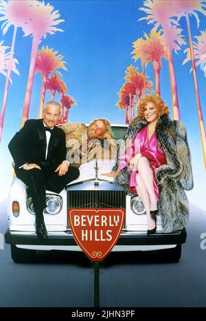 RICHARD DREYFUSS, Nick Nolte, BETTE MIDLER, en le faisant sortir dans Beverly Hills, 1986 Banque D'Images