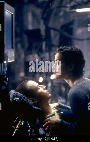 KEANU REEVES, Carrie-ANNE MOSS, LA MATRICE, 1999 Banque D'Images