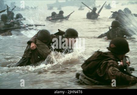 La scène du Débarquement de Normandie, Saving Private Ryan, 1998 Banque D'Images