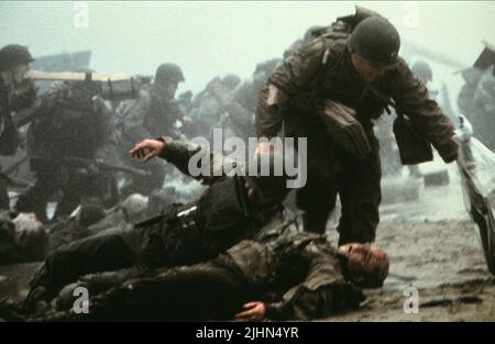 La scène du Débarquement de Normandie, Saving Private Ryan, 1998 Banque D'Images