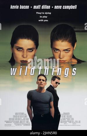 NEVE CAMPBELL, DENISE RICHARDS, Matt Dillon, Kevin Bacon, choses sauvages, de l'affiche 1998 Banque D'Images