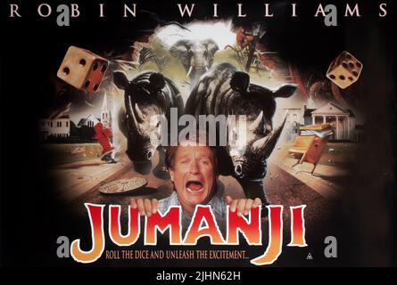 ROBIN WILLIAMS, POSTER DU FILM, JUMANJI, 1995 Banque D'Images