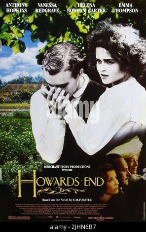 SAMUEL WEST, Helena Bonham Carter, Emma Thompson, Anthony Hopkins, Vanessa Redgrave POSTER, Howards End, 1992 Banque D'Images