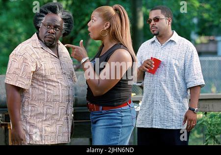 CEDRIC THE ENTERTAINER, Queen Latifah, ICE CUBE, BARBERSHOP 2 : Back in Business, 2004 Banque D'Images