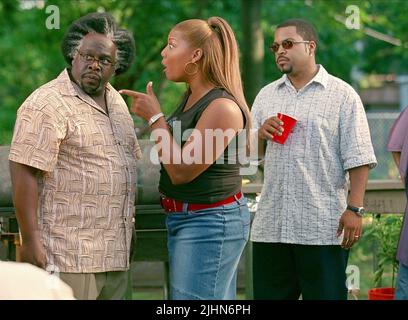 CEDRIC THE ENTERTAINER, Queen Latifah, ICE CUBE, BARBERSHOP 2 : Back in Business, 2004 Banque D'Images