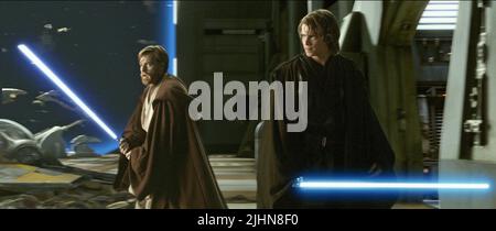 EWAN MCGREGOR, Hayden Christensen, Star Wars : Episode III - LA REVANCHE DES SITH, 2005 Banque D'Images