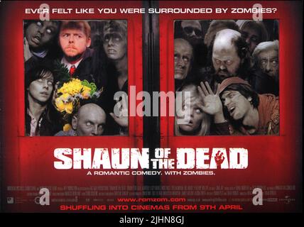 L'affiche de film, SHAUN OF THE DEAD, 2004 Banque D'Images