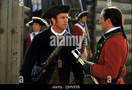 MEL GIBSON, Jason Isaacs, le PATRIOT, 2000 Banque D'Images