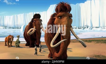 DIEGO, SID, Manny, ICE AGE : THE MELTDOWN, 2006 Banque D'Images