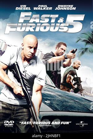 VIN DIESEL, PAUL WALKER, DWAYNE JOHNSON POSTER, FAST FIVE, 2011 Banque D'Images