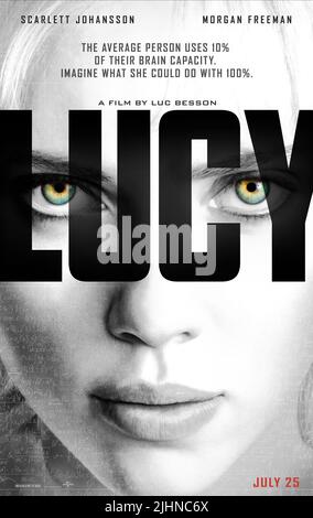 SCARLETT JOHANSSON AFFICHE, LUCY, 2014 Banque D'Images