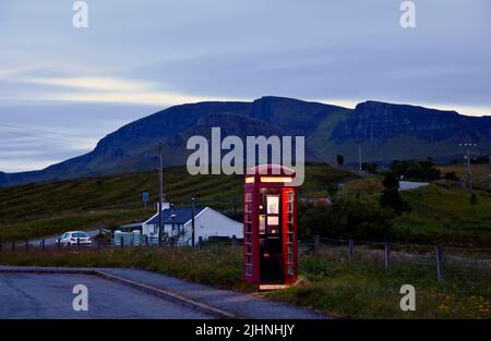 Vue usuelle du Quiraing, île de skye Banque D'Images