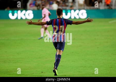 Fort Lauderdale, Floride, États-Unis. 19th juillet 2022. 24 Eric Garcia – Defender FC Barcelona lors d'un match international de football amical entre l'Inter Miami CF et le FC Barcelona au DRV Pink Stadium en Floride, États-Unis. Credit: Yaroslav Sabitov/YES Market Media/Alay Live News Banque D'Images