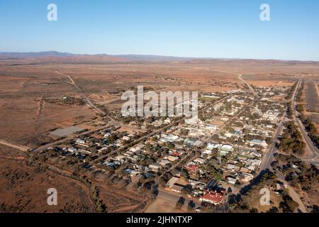 La ville sud-australienne de Hawker près des Flinders Ranges. Banque D'Images