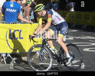 ZIMMERMANN Georg d'Intermarché - Wanty - Gobert matériel pendant le Tour France 2022, course cycliste 12, Briançon - Alpe d'Huez (165,5 km) sur 14 juillet 2022 à Huez, France - photo Laurent Lairys / DPPI Banque D'Images