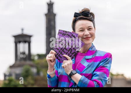 Edinburgh, Royaume-Uni. 20 juillet 2022 photo : Directrice créative du Festival International du film d'Édimbourg, Kristy Matheson, au lancement du programme. Le lancement du programme anniversaire du Festival international du film d'Édimbourg 75th a lieu au jardin sur le toit du Centre St James. Crédit : Rich Dyson/Alay Live News Banque D'Images