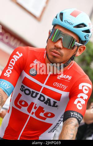 Saint-Gaudens à Peyragudes, France. 20th juillet 2022. Saint-Gaudens, France. 20th juillet 2022. Caleb Ewan australien de Lotto Soudal photographié au début de la phase 17 de la course cycliste Tour de France, de Saint-Gaudens à Peyragudes (130 km), en France, le mercredi 20 juillet 2022. Le Tour de France de cette année a lieu du 01 au 24 juillet 2022. BELGA PHOTO DAVID PINTENS - UK OUT Credit: Belga News Agency/Alay Live News Banque D'Images