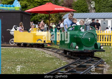 West Hoe Park-Gus Honeybun trains et tours, Plymouth, Royaume-Uni Banque D'Images