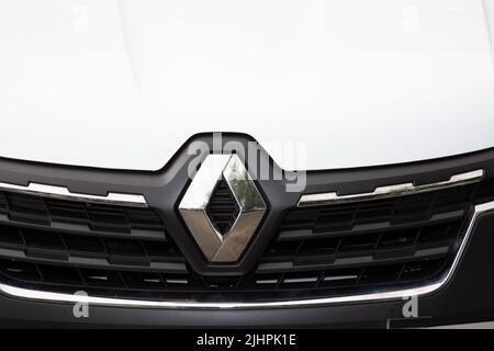 Bordeaux , Aquitaine France - 07 14 2022 : logo Renault Kangoo marque et texte signe avant véhicule industriel professionnel Banque D'Images