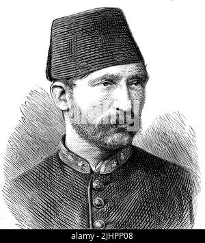 Suleiman Pascha, la guerre de Soldat osmanischer, Türkei, der türkischen Armee der Donau / Suleiman Pascha, était un soldat ottoman, Turquie, de l'armée turque du Danube, Historisch, restaurant numérique Reproduktion einer Originalvorlage aus dem 19. Jahrhundert, genaues Originaldatum nicht bekannt, Banque D'Images