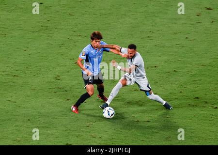 Tokyo, Japon. 20th juillet 2022. Neymar Jr de Paris Saint-Germain est en compétition pour le bal au Stade National de Tokyo. Paris Saint-Germain 1 - 0 Kawasaki Frontale à mi-temps. (Image de crédit: © Rodrigo Reyes Marin/ZUMA Press Wire) Banque D'Images