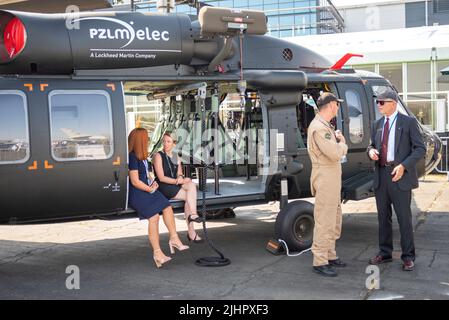 Sikorsky, PZL-Mielec S70I hélicoptère Black Hawk au salon international de Farnborough 2022. Version polonaise de conception américaine sous licence Banque D'Images