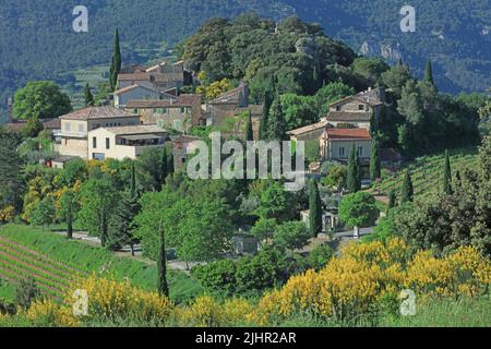 France, Vaucluse (84) Suzette, village au coeur du vignoble de l'appellation Côtes-du-Rhône, les Dentelles de Montmirail / France, Vaucluse Suzette village au coeur des vignobles de l'appellation Côtes-du-Rhône, les Dentelles de Montmirail Banque D'Images