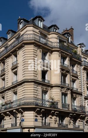 France, Ile de France, Paris 5th arrondissement, rue d'Ulm, domaine, immeuble haussmanien, Banque D'Images