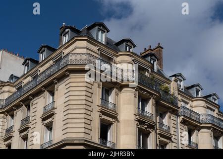 France, Ile de France, Paris 5th arrondissement, rue d'Ulm, domaine, immeuble haussmanien, Banque D'Images