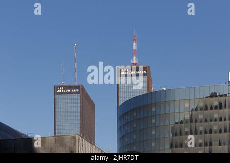 France, Ile de France, Seine-Saint-Denis, Bagnolet, les tours jumelles Mercuriales Banque D'Images