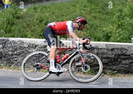 Peyragudes, France. 20th juillet 2022. Pierre Luc Perichon de France et l'équipe Cofidis en action lors de l'étape 17 du Tour de France, de Saint-Gaudens à Peyragudes. Crédit : Alex Broadway/Alay Live News Banque D'Images