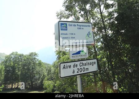 Saint-Gaudens, France, le 20 juillet 2022. Illustration prise au cours de la phase 17 de la course cycliste Tour de France, de Saint-Gaudens à Peyragudes (130 km), en France, le mercredi 20 juillet 2022. Le Tour de France de cette année a lieu du 01 au 24 juillet 2022. BELGA PHOTO DAVID PINTENS - SORTIE ROYAUME-UNI Banque D'Images