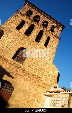 Clocher de l'église de San Gil. Cervera del Río Alhama, la Rioja, Espagne, Europe Banque D'Images