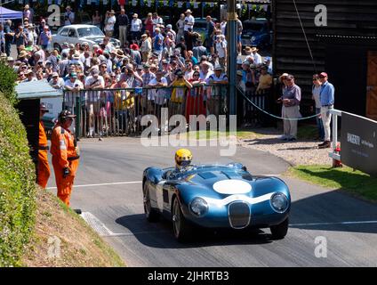 Mike Wilds, Ecurie Ecosse LM-C, Shelsley Walsh Classic Nostalgia, 16th juillet 2022. Banque D'Images