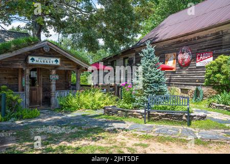 Le magasin et marché Old Sautee à Sautee Nacoochee près de Helen dans les montagnes du nord-est de la Géorgie. (ÉTATS-UNIS) Banque D'Images