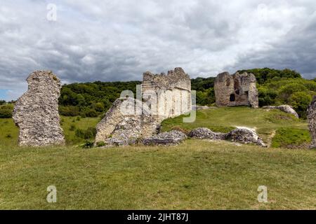 Ruines du Château Gaillard - Château de Saucy Banque D'Images