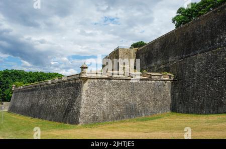 Un détail du bastion Baluarte de San Juan de la Citadelle de Pampelune, à Pampelune, dans la Communauté Chartered de Navarre, Espagne Banque D'Images