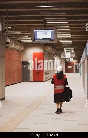 Station de métro Los Libertadores à Quilicura, Santiago du Chili Banque D'Images
