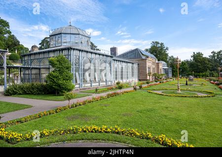 Maison de campagne mauresque avec jardin, serre, jardin zoologique et botanique, Wilhelma, Stuttgart, Bade-Wurtemberg, Allemagne, Europe Banque D'Images