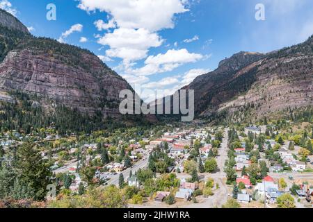 Ouray, Colorado - 29 septembre 2019 : la charmante ville alpine d'Ouray, Colorado, est nichée dans les montagnes San Juan du sud-ouest du Colorado Banque D'Images