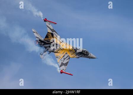 Lockheed Martin F-16 de la Force aérienne belge expose au Royal International Air Tattoo RAF Fairford 2022 Banque D'Images