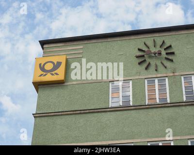 BAYREUTH, ALLEMAGNE - VERS JUIN 2022 : bureau de poste de Buergerreuther Strasse vers 1929 Banque D'Images