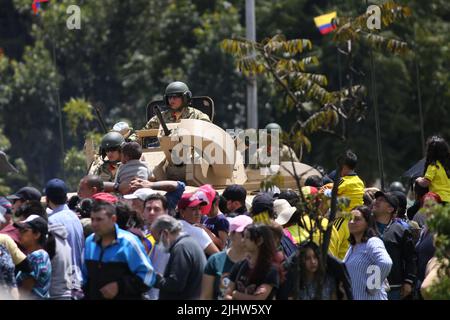 Bogota, Colombie. 20th juillet 2022. Défilé militaire et de police à 20 juillet, commémorant le 212th anniversaire de la Journée de l'indépendance de la Colombie. (Credit image: © Daniel Garzon Herazo/ZUMA Press Wire) Banque D'Images