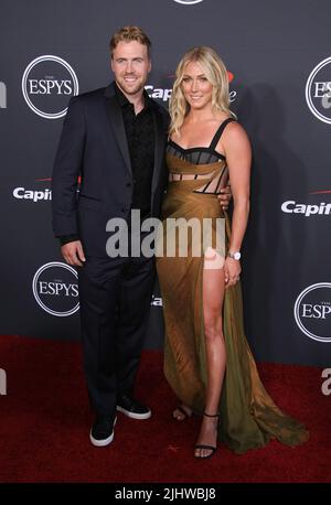 Hollywood, États-Unis. 20th juillet 2022. Aleksander Aamodt Kilde, Mikaela Shiffrin assiste aux 2022 ESPs au Dolby Theatre on 20 juillet 2022 à Hollywood, Californie. Photo: Crash/imageSPACE/Sipa USA crédit: SIPA USA/Alay Live News Banque D'Images