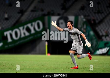 Stade Ajinomoto, Tokyo, Japon. 20th juillet 2022. Mateus (Verdy), 20 JUILLET 2022 - football : la coupe de l'Empereur 102nd All Japan football Championship 4th Rouund entre Tokyo Verdy 2-1 Jubilo Iwata au stade Ajinomoto, Tokyo, Japon. Credit: SportsPressJP/AFLO/Alay Live News Banque D'Images